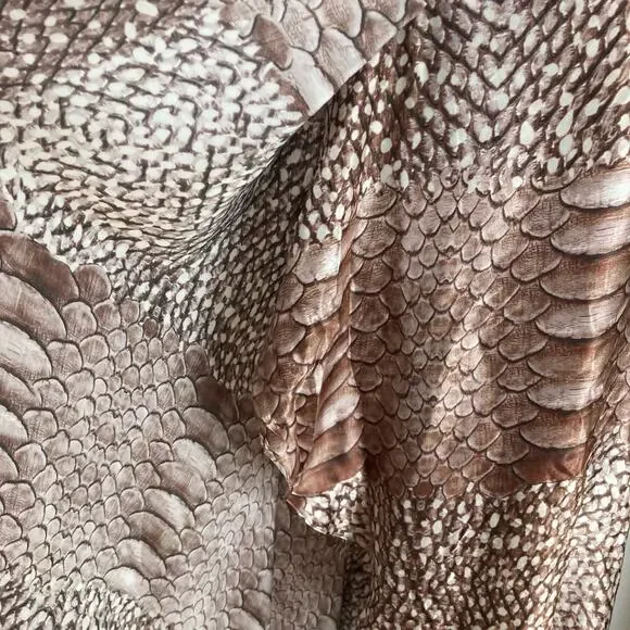 NWOT ALEXIS Dress XS”Elysia”Silk Satin A-Line High-Low Snake Beads-Tie Halter - Picture 5 of 11